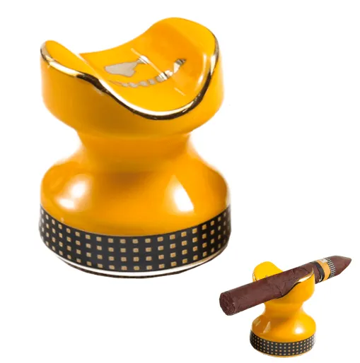 Apoio de Charuto em Ceramica - Amarelo ou Preto